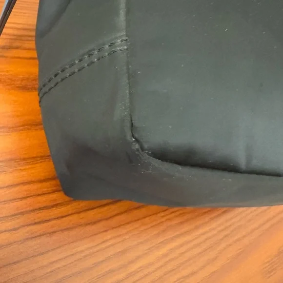 Coach Small Bag = Black Satin with blue tags - Picture 13 of 13